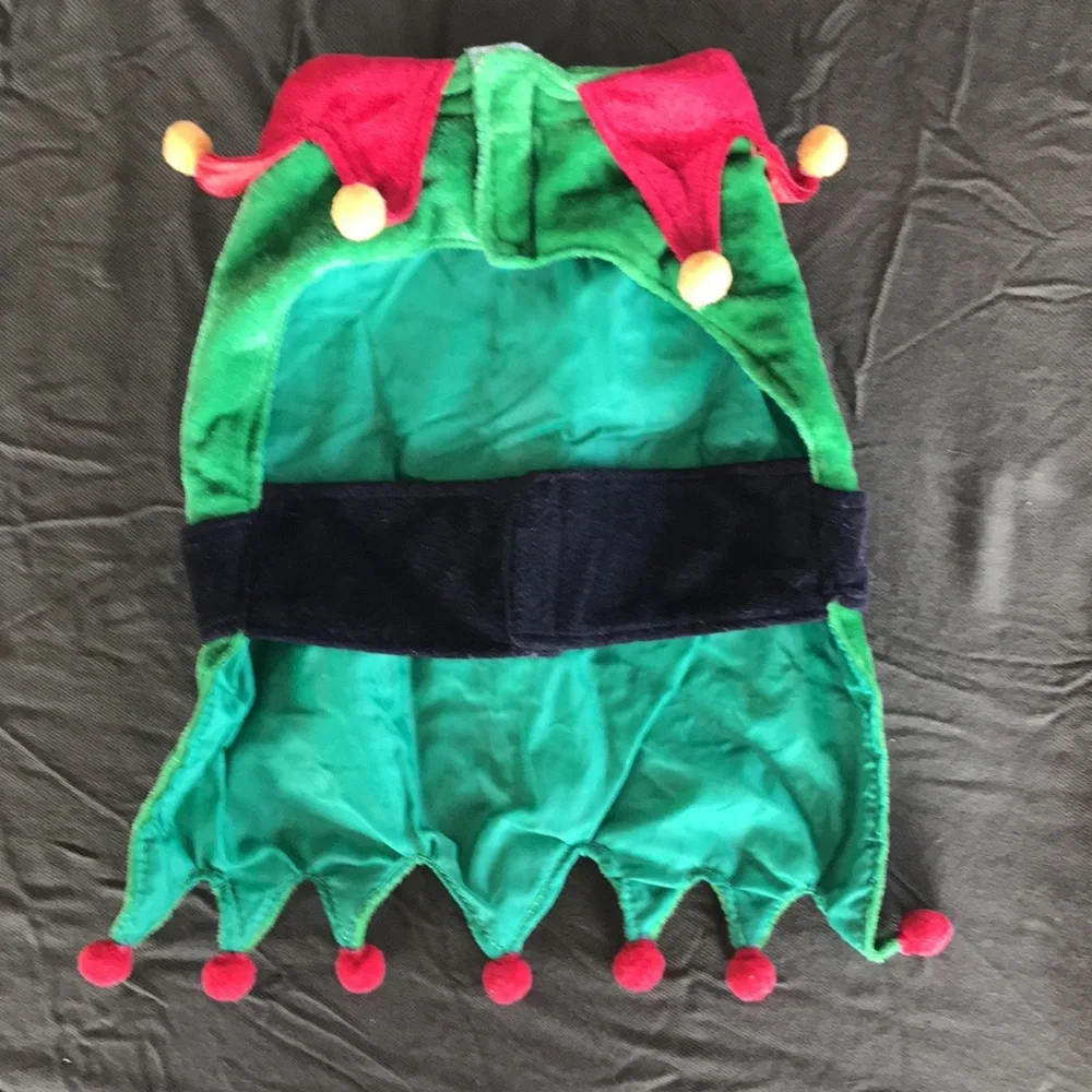 FESTIVE DOG ELF COSTUME *CAT *PUPPY *HOLIDAY *CHRISTMAS *HALLOWEEN *GUC